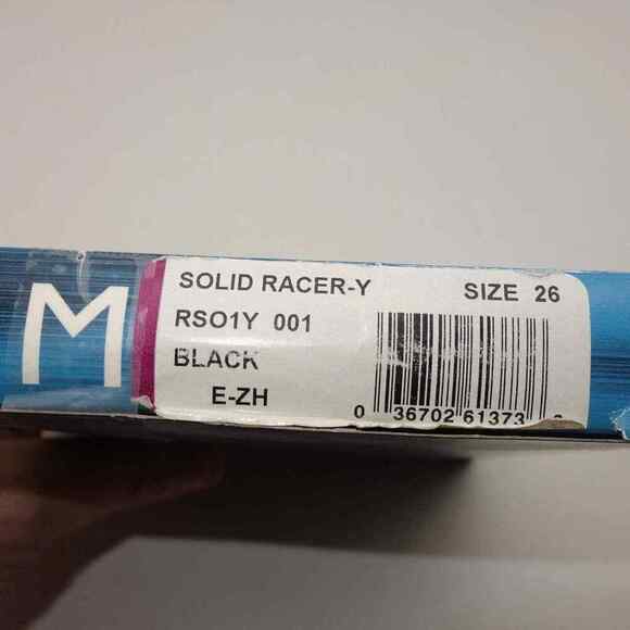 NEW TYR Male Competition Solid Racer Brief Swimsuit BLACK Size 26 - Picture 3 of 9